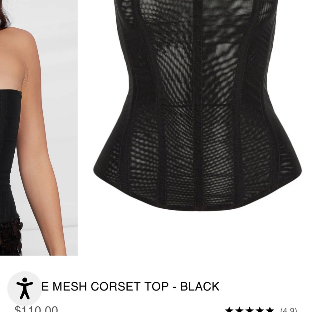 Leau Muse Corset Top - Black